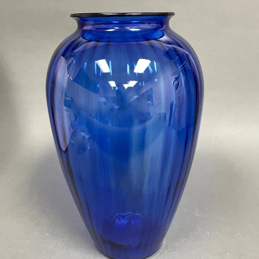 X-large Cobalt‎ Blue Glass Vase 12 5/8